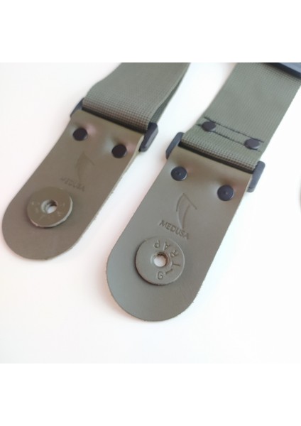 Gerçek Deri Uçlu Strap Lock ve Pena Kılıfı Dahil Camouflage Model Gitar Askısı