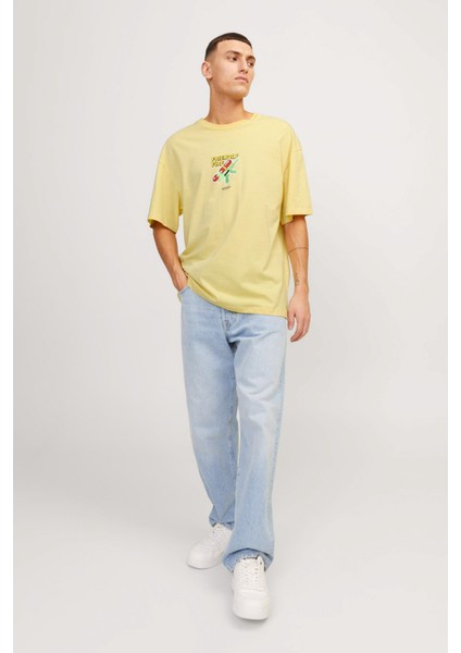Jorblockpop Erkek Sarı T-Shirt 12254169-ItalianStraw modelleri