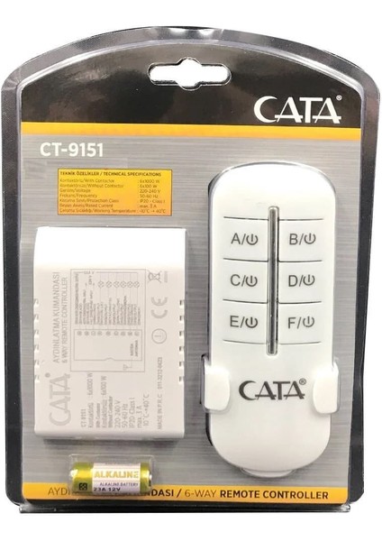 Cata CT-9151 Aydınlatma Kumandası 6X1000W En Parlak