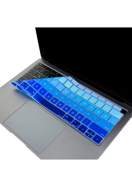 Laptop Macbook Air Klavye Koruyucu US-TR Harf Baskılı A1932 ile Uyumlu Ombre