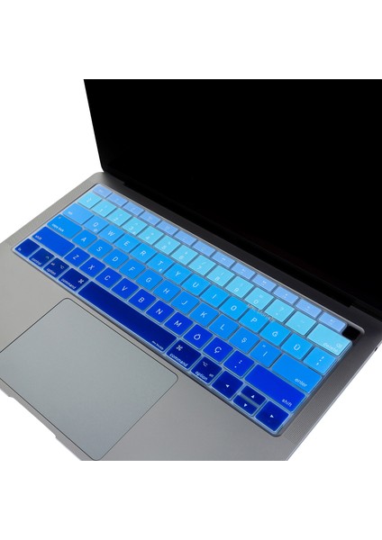 Laptop Macbook Air Klavye Koruyucu US-TR Harf Baskılı A1932 ile Uyumlu Ombre