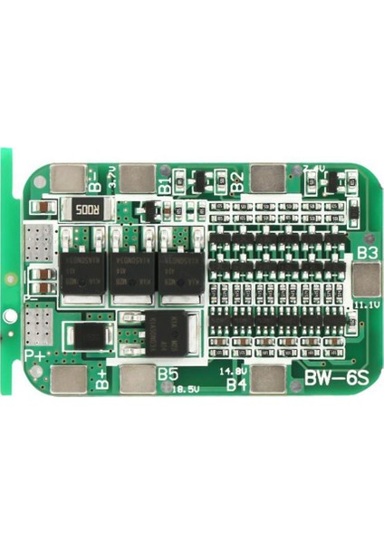 6s 15A Bms 25.5V 18650 Lityum Lipo Pil Şarj Koruma Modülü