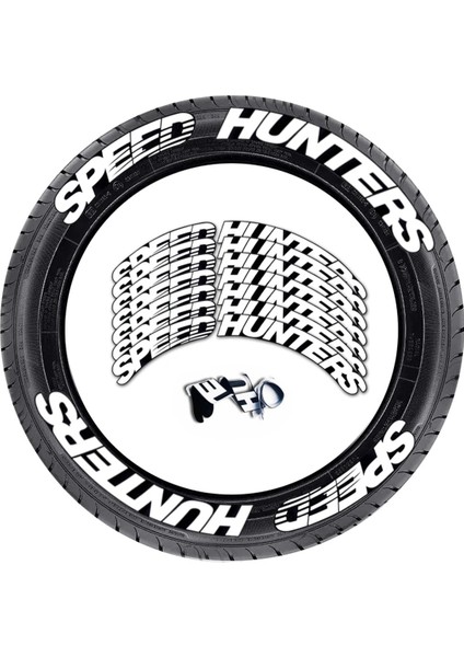 Lastik Yazısı/araba Lastik Yazısı/tire Text/ Speedhunters 4lü Set+Yapıştırıcı+Zımpara