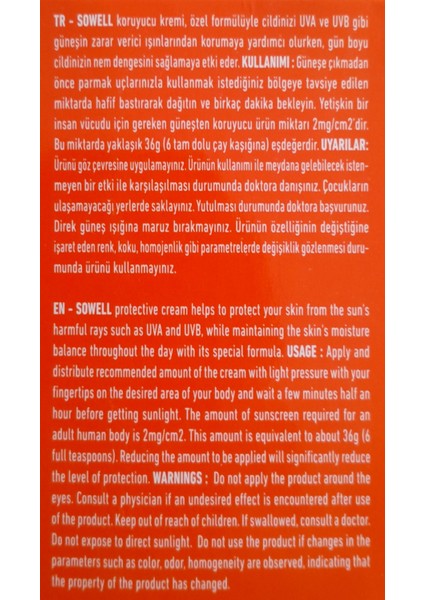 2× set So Well Güneş Kremi 50+ Faktör 100ML