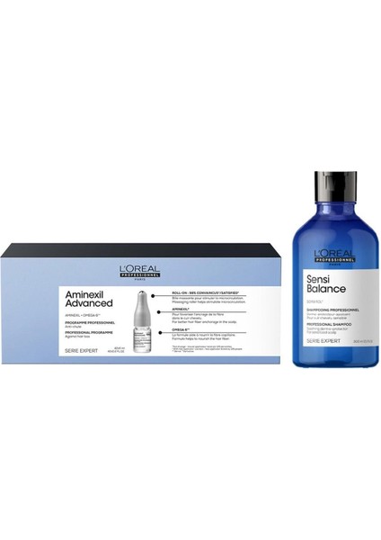 Loreal Aminexil Dökülme Önleyici Serum 42x6 Ml + Sensi Balance Şampuan 300 Ml Evaa133