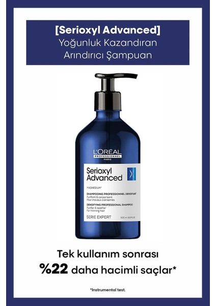 L’oréal Professionnel Serie Expert Serioxyl Advanced Yenilenmiş Yoğunluk Hissi Veren Şampuan 500 Ml Evaa80