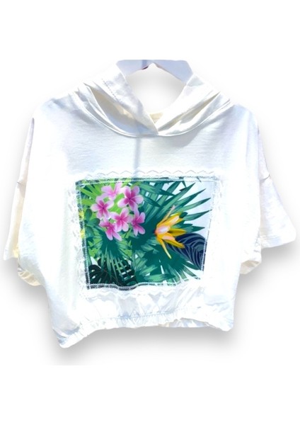 Kız Çocuk Sportwear Kapüşonlu Crop Taytlı Takım fiyatları