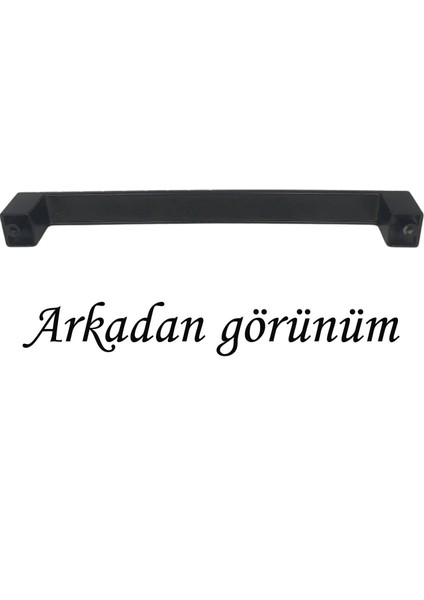 4 Adet Bihter Desenli Kulp 160 mm Siyah Mutfak Kulpu Çekmece Dolap Kapak Kulbu Metal Mobilya Dolabı
