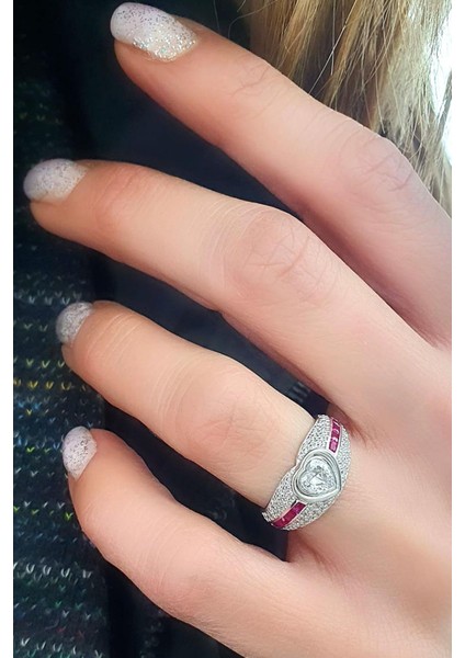 Zirkon Taş Detaylı 925AYAR Gümüş Luxury Tasarım Ayarlanabilir Yüzük