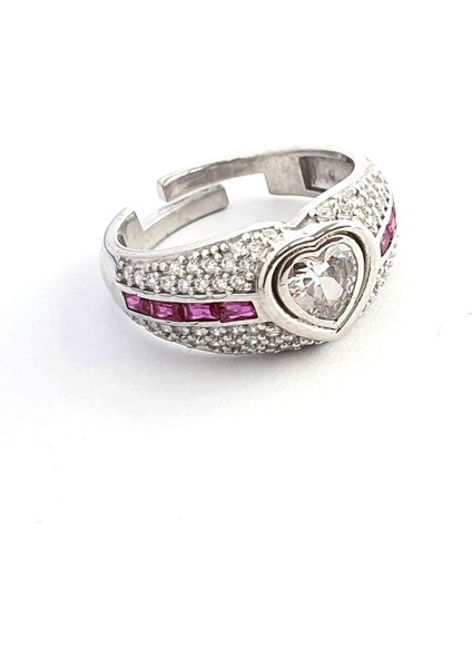 Zirkon Taş Detaylı 925AYAR Gümüş Luxury Tasarım Ayarlanabilir Yüzük fiyatları