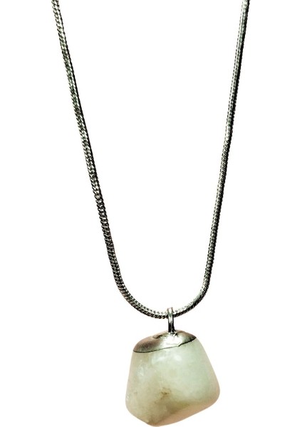 Aytaşı Doğal Taşı Zincirli El Yapımı Kolye Uç: 2 cm Zincir: 20 cm Kutulu