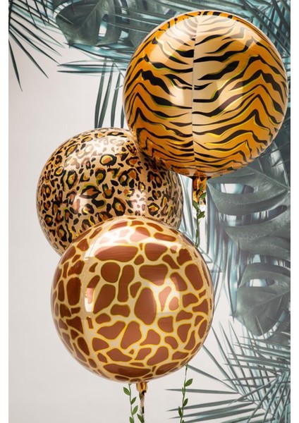 Küre Kaplan Desen Folyo Balon 4d Büyük Boy 55CM fiyatları