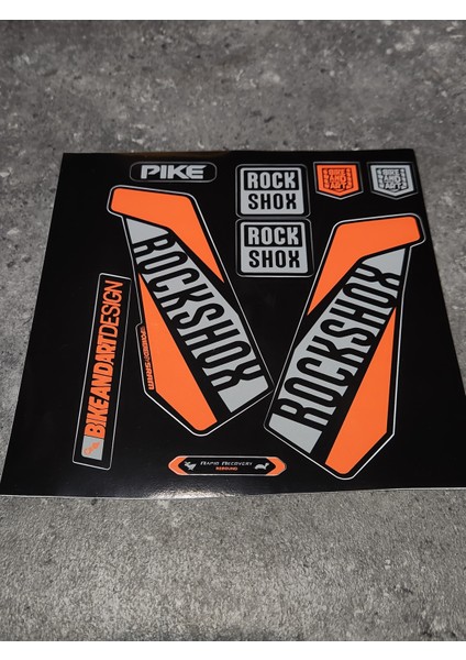 Bike And Art Rock Shox Bisiklet  Maşa Sticker