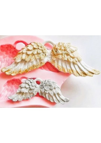 Askılı Çift Kanat Seti Silikon Kalıp K-978, Kokulu Taş Sabun Alçı Mum Kalıbı