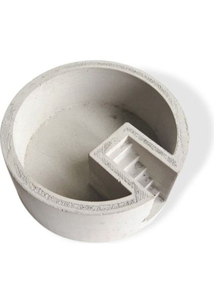 Merdivenli Yuvarlak 11CM Saksı Silikon Kalıp K-1068, Kokulu Taş Sabun Alçı Mum Kalıbı fırsatları