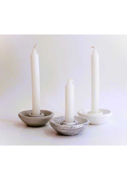 8cm Yuvarlak Tütsülük Şamdanlık Mumluk Silikon Kalıp K-972, Kokulu Taş Sabun Alçı Mum Kalıbı