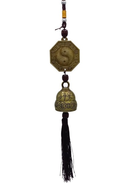 Çin Feng Shui Şans ve Bereket Metal Bagua Çan 40 cm