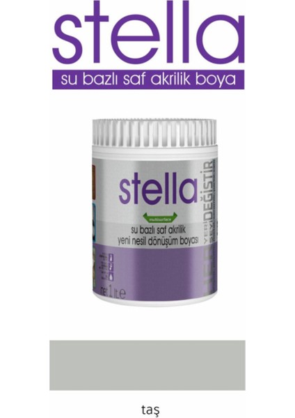 Su Bazlı Saf Akrilik Boya Taş 1 Lt