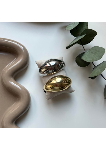 Silver Metal Geniş Bombe Lastik Toka modelleri
