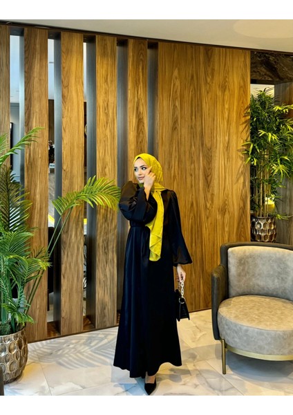ELB003 Biye Kemerli Saten Elbise modelleri