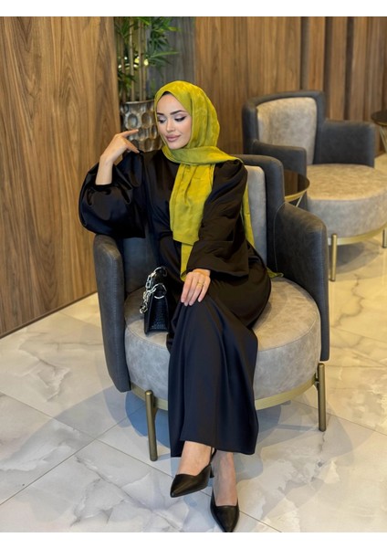 ELB003 Biye Kemerli Saten Elbise fırsatları