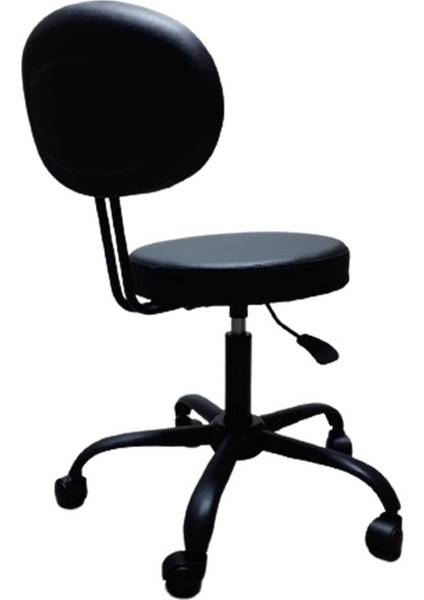 Sırtlıklı Tabure Siyah Metal Ayaklı modelleri