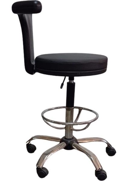 Polyüretan Sırtlıklı Çemberli Laboratuvar Taburesi modelleri