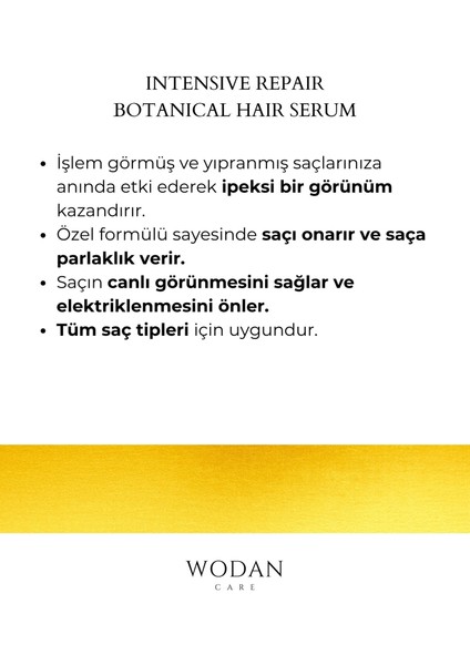 Care Intensive Repair Botanical Yoğun Onarıcı Saç Bakım Serumu 100 ml modelleri