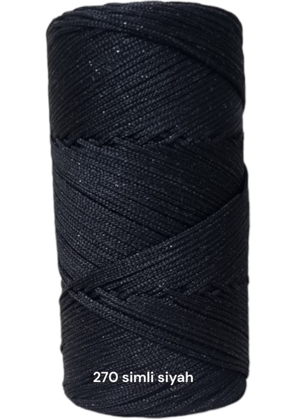 Simli Makrome Ipi 200GR Kristal Makrome Ipi Çanta Ipi Örgü Ipi Runner Örgü Ipi No3 -1mm Makrome Ipi