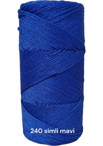 Simli Makrome Ipi 200GR Kristal Makrome Ipi Çanta Ipi Örgü Ipi Runner Örgü Ipi No3 -1mm Makrome Ipi