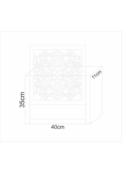 Doğan Life Modem Saklama Kutusu Sürgülü Model Yukarı Açılır 35Y x 40G x 11D Motifli Beyaz