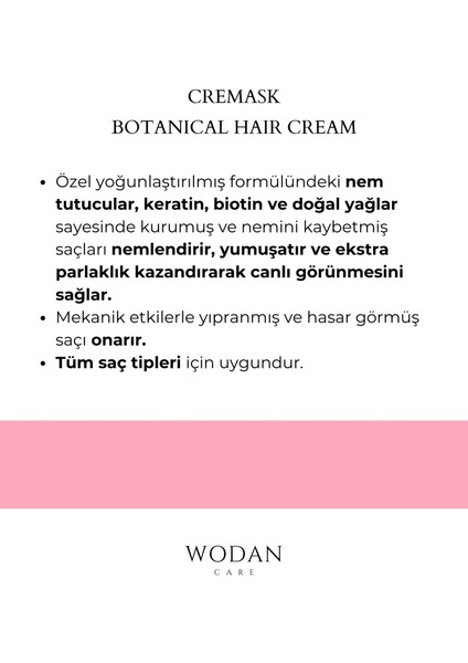 Care Cremask Botanical Durulanmayan Saç Bakım Kremi 500 ml modelleri