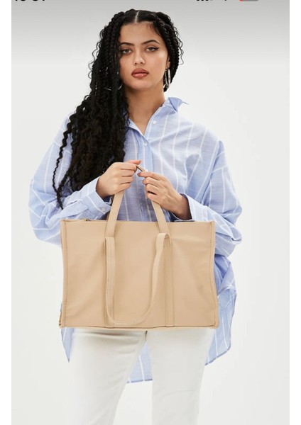 Paraşüt Kumaş Shopper Amelia Kadın Kol ve Omuz Çantası