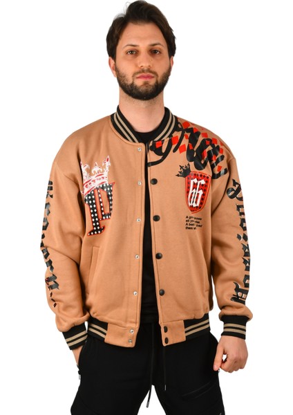 Kolları Önü ve Arkası Baskılı Üç Iplik Çıtçıtlı Kolej Mont 2304764 indirimleri