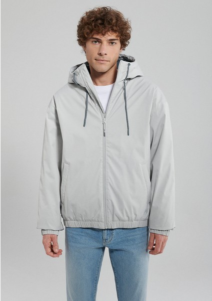 Kapüşonlu Gri Ceket 0110333-70074 modelleri