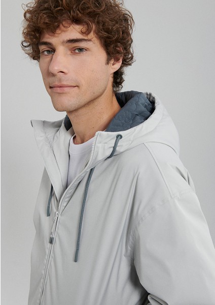 Kapüşonlu Gri Ceket 0110333-70074 indirimleri