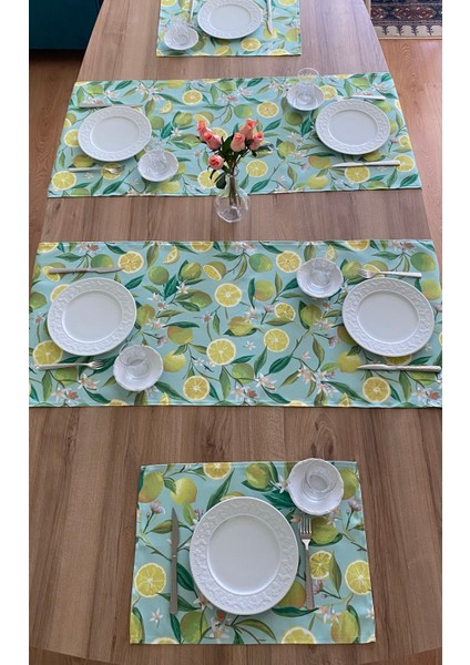 Limon Desenli Runner 44X138 cm
