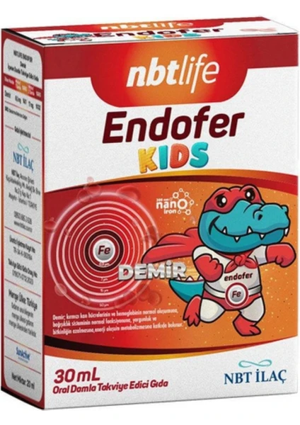 Nbt Life Endofer Kids Demir Damla 30 ml