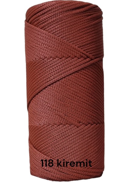 Polyester Makrome Ipi 200GR Makrome Ipi Çanta Ipi Runner Ipi Örgü Ipi No4 - 1.4mm Makrome Ipi