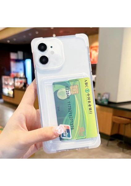 iPhone 11 Kartlıklı Airbag Köşeli Silikon Kılıf Darbe Önleyici Kamera Korumalı Kapak