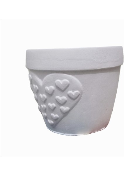 Kalp Kabartmalı 10,5cm Saksı Silikon Kalıp K-1277 modelleri