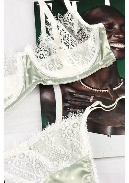 Mişa Saten Detaylı Brode Bralet Sütyen Takımı modelleri