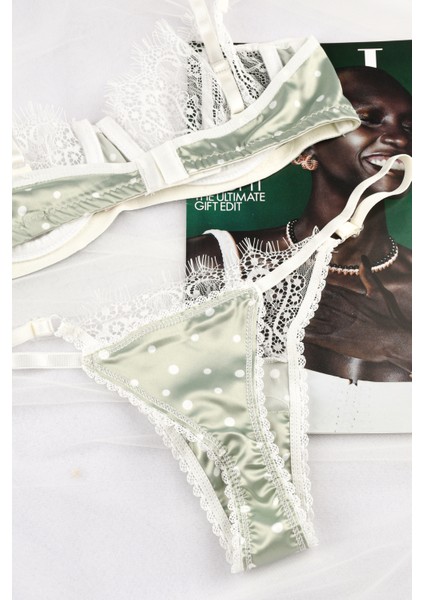 Mişa Saten Detaylı Brode Bralet Sütyen Takımı fırsatları