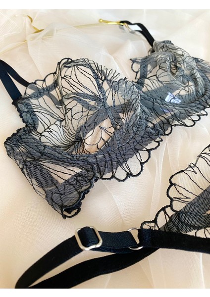 Natali Nakış Işlemeli Brode Bralet Sütyen Takım fiyatları