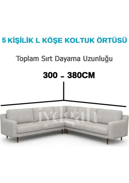 Bürümcük Eteksiz Köşe Koltuk Örtüsü Standart Lastikli Boydan L Köşe Koltuk Örtüsü L Köşe Koltuk Kılıfı L Kanepe Çekyat Kılıfı L Kanepe Çekyat Örtüsü Yıkanabilir Bordo Renk 5 Kişilik 380CM