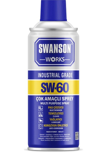 Swanson Works Sw-60 Pas Sökücü Korozyon Önleyici Çok Amaçlı Multi Sprey 400 ml