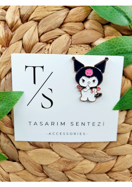 Rozet Metal Broş Yaka Okul Çantası Kıyafet Şapka Takı Aksesuar Kuromi Sevimli Tavşan Klips Rosette
