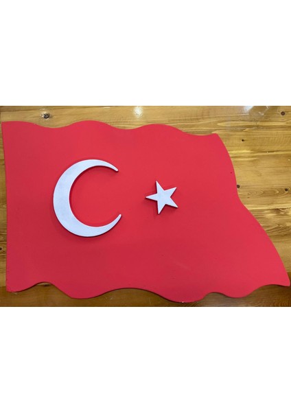 Strafor Iç/dış Cephe Için Dalgalı Model Türk Bayrağı - 55 cm x 83 cm