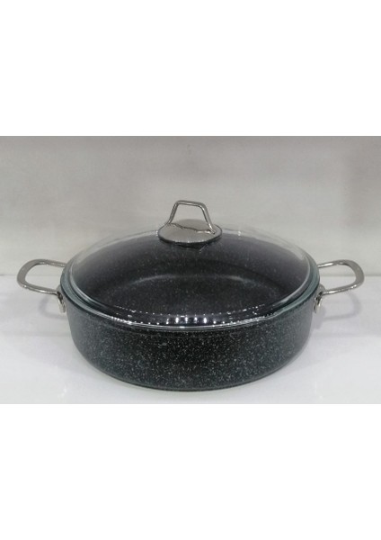 Blackline Döküm 26CM Basık Karnıyarık Tencere