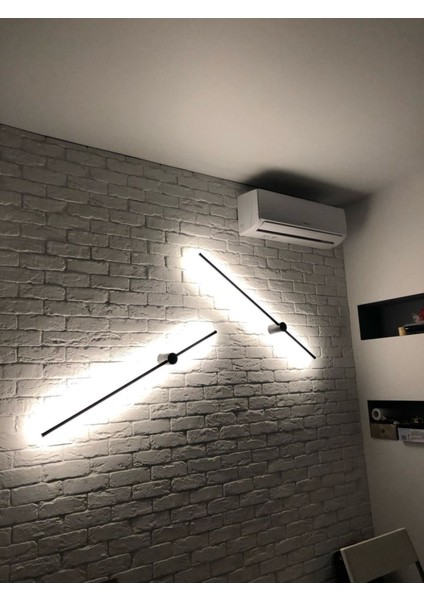 Dekoratif Aluminyum Çubuk Duvar Aplik Mat Siyah 700MM